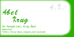abel krug business card